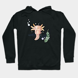 Cute Watercolor Axolotl Pattern Hoodie